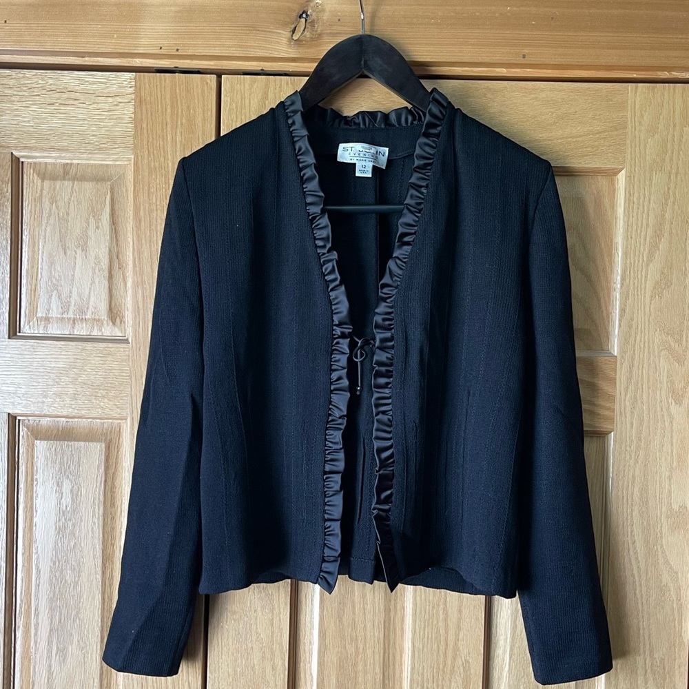 St. John Evening Ruffle Knit Jacket